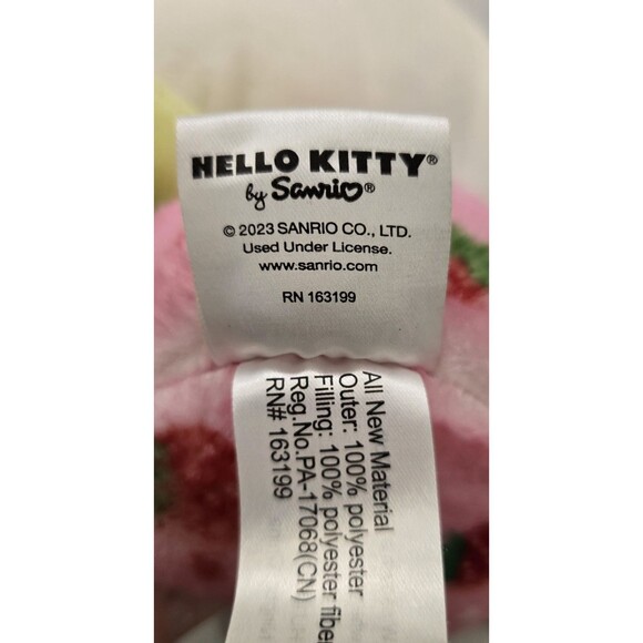 Sanrio Hello Kitty 12” Plush Easter Bunny Strawberry 2023 Rabbit Ears Bow - Picture 6 of 6